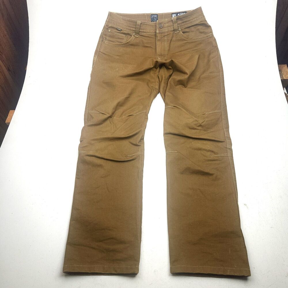 Kuhl Ryder Men's Pants 32x32 Brown Vintage Patina Dye for Hiking and Work EUC